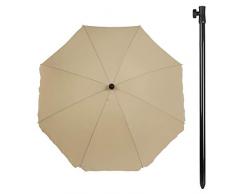 Aktive Sonnenschirm für Garten UV-Schutz 200 cm Durchmesser Braun (Colorbaby 85300)