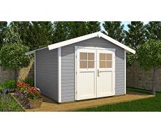 Weka 122.3024.45001 Gartenhaus 122 Gr.4 Grau 380 x 274 x 249 cm