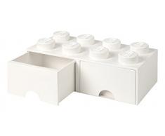 LEGO 4006 Schublade Brick Drawer 8, Plastik, Weiß, 25 x 50 x 18 cm