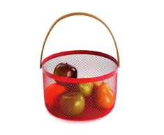 Runder Obstkorb 30 x 25 x 25 cm rot