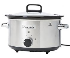 Crock-Pot CSC028X Schongarer - Das Original aus den USA | Slow Cooker 3.5 L | Warmhaltefunktion | mit Rezeptheft | Spülmaschinenfester Topf und Deckel | Edelstahl Gebürstet