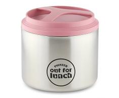 Pioneer Thermo-Speisebehälter 1 L Edelstahl Doppelwandig mit Extra Breiten Öffnung, Isolier Lunch-Box für Suppe/Essen 4 Stunden Heiß 8 Stunden Kühl Auslaufsicher BPA-Frei – Rosa