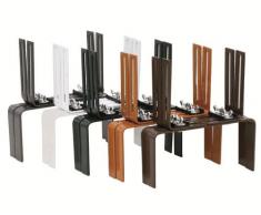 Siena Garden Blumenkastenhalter Standard, H-Form,Grau (anthrazit), 2 Stück, 897604