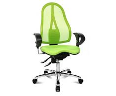 Topstar ST19UG05 Sitness 15, ergonomischer Bürostuhl, Schreibtischstuhl, inkl. höhenverstellbare Armlehnen, Bezugsstoff apfelgrün