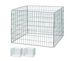 Relaxdays Komposter Metall, 3er Set, Biokomposter Garten, großer Laubkomposter, 560 Liter, Steckkomposter, dunkelgrün