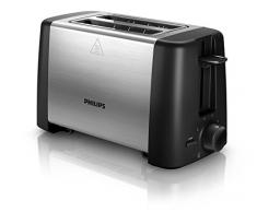 Philips HD4825/90 Toaster, Kunststoff, Schwarz/Edelstahl