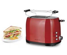 Emerio TO-122102.1 Toaster für 2 Scheiben, Mignon Tablett, Auftauen, 800 W, Rot