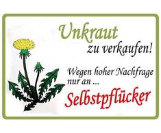 Schatzmix Unkraut Selbstpflücker Metal Sign deko Sign Garten Blech