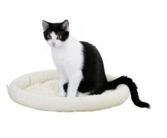 Kerbl Kuschelbett „Sweety“ für Katzen, Katzenbett in Grau oder Beige, 48 x 40 cm, mit Antirutschbeschichtung, waschbar (Beige)