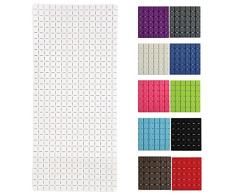 MSV Premium Duschmatte Badematte Badewannenmatte Badewanneneinlage antibakteriell rutschfest mit Saugnäpfen - Weià - ca. 36 x 76 cm - duftet nach Rosen - waschbar bei 60° Grad