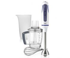Taurus Bapi UNIC 900 Plus Stabmixer Zerkleinerer, Edelstahl, 900 W, 20 Geschwindigkeitsstufen, ergonomisches Design, Weiß