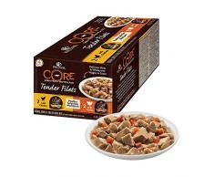 Wellness CORE Tender Filets, Hundefutter nass getreidefrei, hoher Fleischanteil, Geflügel Selection Mix, 4 x 170 g Schalen
