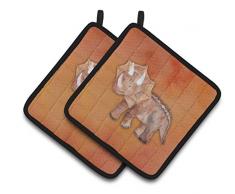 Caroline s Treasures bb7403pthd Triceratops Watercolor verziert Topflappen, 19,1 x 19,1 cm Multicolor