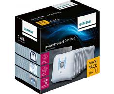 Siemens PowerProtect Staubsaugerbeutel VZ16GALL (16 Stück), mit Verschluss, effizienter Motorschutz, 50% längere Nutzungsdauer, alle Baureihen außer VS08, VS01