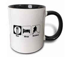 3dRose 116960_4 Mug Becher, keramik, schwarz/weiß