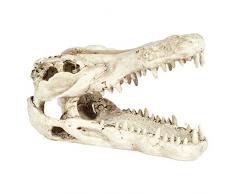 Pet Ting Aquarium-Dekoration Krokodilschädel, Dekoration für Vivarium