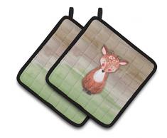 Caroline s Treasures bb7442pthd Baby Deer Watercolor verziert Topflappen, 19,1 x 19,1 cm Multicolor