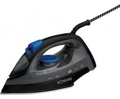 Bomann DB 6003 CB Dampfbügeleisen mit 7 Funktionen, Edelstahlspezialsohle, stufenlose Temperaturregulierung, zuschaltbare Selbstreinigungsfunktion, Schwarz/Blau