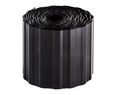 Xclou Rasenkanten, Einfassung für Rasenkanten, Beeteinfassung aus umweltfreundlichem PET, schlag- und bruchfest, ca. 900 x 15 cm, anthrazit