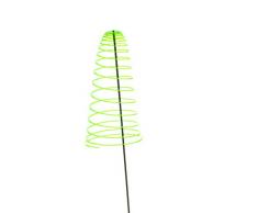Garten Bronder e.K. 10134.3 SunSpiro - Sonnenspirale, Durchmesser 20 cm, Länge circa 50 cm inklusive Schwingstab 1,25 m und Stecksystem Elvira, Made in Germany, grün