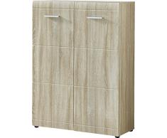 Germania 3524-156 Schuhschrank GW-Adana in Sonoma-Eiche-Nachbildung, 90 x 120 x 36 cm (BxHxT)