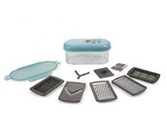 Galileo Casa 2196131 Allesschneider 8 Funktionen 13 Zubehörteile Apfel Aquamar, Stahl + Kunststoff, grün