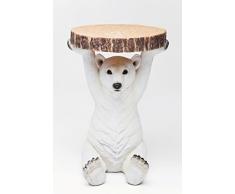 Kare Beistelltisch Animal Polar Bär, Ã37cm, kleiner, runder Couchtisch, Holzoptik, Tierfigur als ausgefallener Wohnzimmertisch, (H/B/T) 53x37x37cm