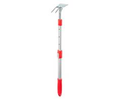 Connex Doppelhäckchen Alu mit Teleskopstiel / Kleingrubber / Handhacke / Doppelhacke / Gartenhacke / Garten / FLOR57753