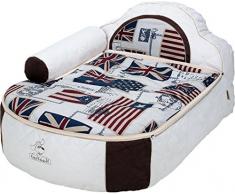 Knuffelwuff 12756 Hundebett Prestige - Größe XL, 100 x 72 cm, Flaggen