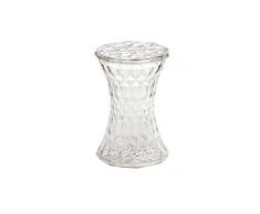 Kartell Stone Hocker, Bambus, crystal, 30 x 45 x 30 cm