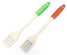 Fackelmann Holzgriff Kunststoff Gabel 32x4,5cm.