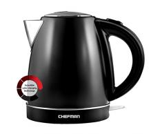 Chefman Immersion Stick Blender Includes Stainless Steel Shaft & Blades Powerful Ice Crushing 2-Speed Control One Hand Mixer, Soft Touch Grip, Black