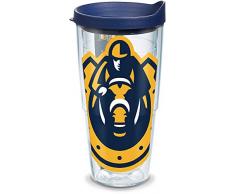 Tervis 1179236 Murray State Racers Mascot Colossal Tumbler with Wrap and Navy Lid 24oz, Clear