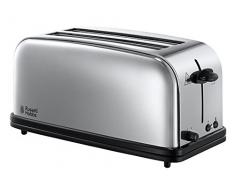Russell Hobbs 23520-56 2-Schlitz-Langschlitz Victory Toaster (2 extra breite Langschlitzkammern für 4 Toastscheiben, inkl. Brötchenaufsatz, 6 einstellbare Bräunungsstufen und Auftaufunktion, 1600W)