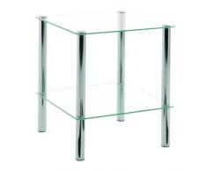 Haku-Möbel 90238 Beistelltisch 39 x 39 x 47 cm, chrom