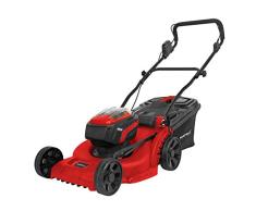 Matrix 511010592 ALM 40-1 Li X-ONE Akku Rasenmäher 2x20 Volt, 370mm Schnittbreite, Schnelllader, inklusive 2 Akkus und Doppellader Rot, Schwarz