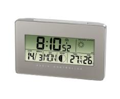 Hama Thermo-/Hygrometer TH500, silber, mit Funkuhr, Datum und Wecker