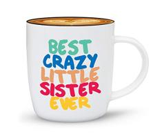 Gifffted Tasse für Beste Kleine Schwester, Geschenkideen Für Schwestern, Kaffeetasse Geschenk für Weihnachten, Geschenke für Geburtstag, Weihnachtsgeschenke, Becher Mit Spruch, Muttertag, Sisters
