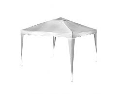 Vanage Pavillon Stella weiß aus Aluminium ohne Seitenwände, 300x300x260cm, Faltpavillon einsetzbar als Gartenpavillon, Party- und Festzelt, Camping- und Festival-Zelt, Gartenmöbel
