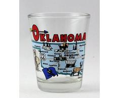 Haiti Sonnenschirm orange/grün shot Glas