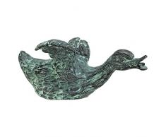 Design Toscano Gleitende Ente des Lindell-Teichs, Gartenstatue aus Bronzeguss