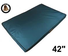 Ellie-Bo Wasserdicht Memory Foam Orthopädisches Hundebett für Hundekäfig/Hundekäfig, Large, 107 cm, grün