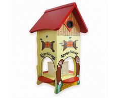 Habau 3127 Futterhaus Vogelhotel mit Silo, Ständer und Nistkasten