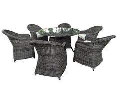 Baidani Gartenmöbel Essgruppe Charme, grau