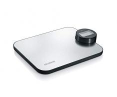 SEVERIN KW 3671 Elektronische Küchenwaage (Inkl. Wiegeauflage, Max. 5 kg, Tara-Funktion) edelstahl/schwarz