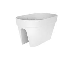 Elho Loft Urban Flower Bridge 50 - Übertopf - Weiss - Draußen & Balkon - L 29 x W 52 x H 26 cm