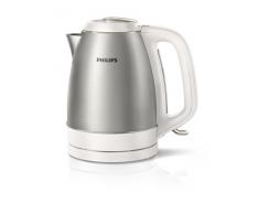 Philips Wasserkocher HD9305/20 aus Edelstahl (2200 W, 1,5 L abnehmbarer Deckel, weiß)