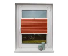 Beyond Drape Plissee Orange 90x130 cm verspannt ohne Bohren Klemmträger bis 27mm Fertigplissee Sichtschutz