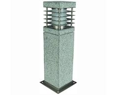 HEITRONIC Granit-Es stimmt Flur Licht der lampe lecken Poller Granit Garten Projektor Licht durch LED E27 Glühbirnen 40 cm