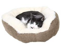 Trixie 37041 Bett Yuma, ø 45 cm, braun/wollweiß